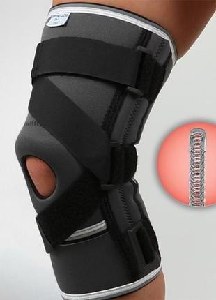 Бандаж на колено с 4-ма ребрами и крестообразным ремнем orthopoint ref-107 фиксатор коленного сустава размер xl