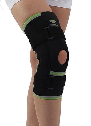 Бандаж на коліно з бічними пружинами та ременями orthopedics medical smt2103 наколінник неопреновий розмір s