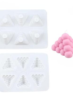 Силиконовая форма для изготовления свечек 6в1 28.5 x 21.5 х 5.1 cм "silicone mold-22"