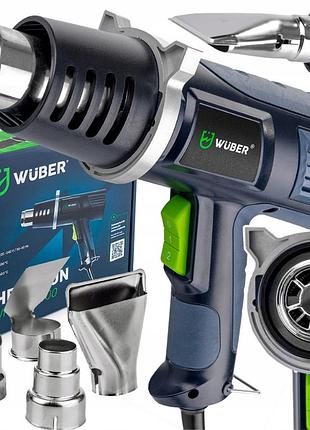 Фен будівельний wuber 2000вт 600°c з регулюванням температури (польща)