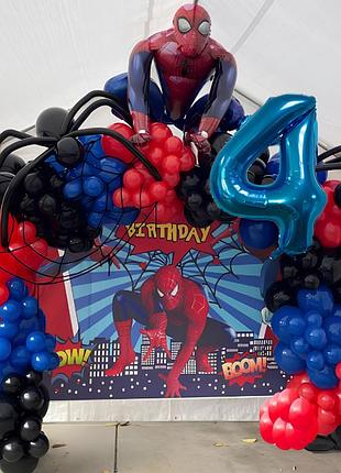 Набор воздушных шаров "spider-man", украшение для дня рождения мальчика