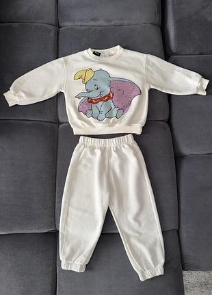 Костюм худі і штани zara disney 2-3 98
