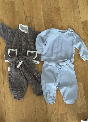 Два дитячих костюми для немовлят розмір 68 mag baby і sinsay теплі костюмчики дитячі