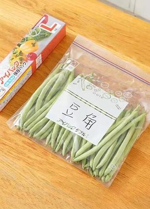 Набор вакуумных zip пакетов для хранения продуктов размер l 29 х 31 см, прозрачный 10 шт