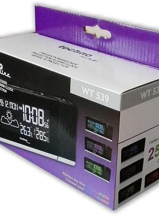 Часы проекционные technoline wt539 black (wt539) 3