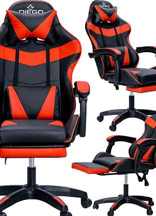 Кресло геймерское diego phantom rs black-red