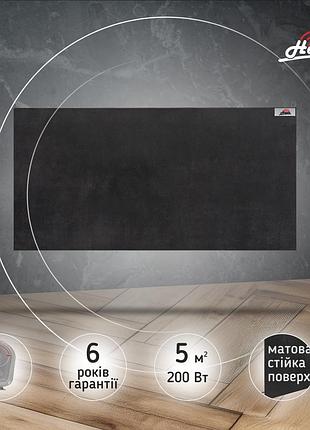 Керамический электрический панельный обогреватель heats 200вт до 5кв.м anthracite/антрацит с терморегулятором на вилке
