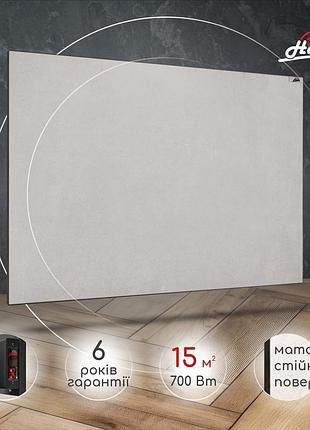 Керамічний електричний панельний обігрівач heats 700вт до 14кв.м loft/лофт з терморегулятором