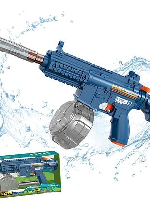Водний пістолет для дітей, іграшковий водний автомат m416 на акумуляторі, електричний бластер, синій