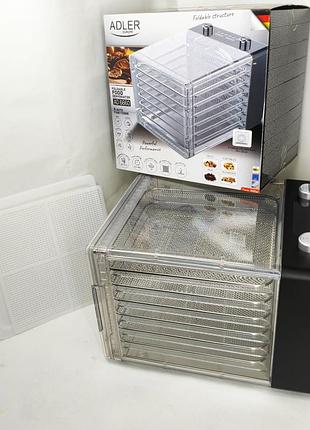 Сушилка для овощей и фруктов adler ad 6660 600вт пищевой дегидратор bw-93