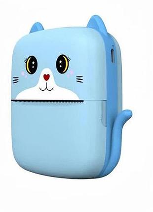 Портативный детский термопринтер с bluetooth a8 cat мини принтер для телефона blue nx-26 2