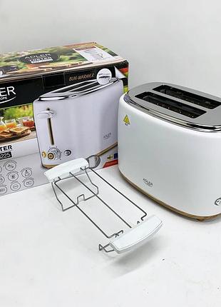 Тостер со сьемным поддоном для крошек adler ad 3225 950вт, тостер для жарки хлеба gi-36