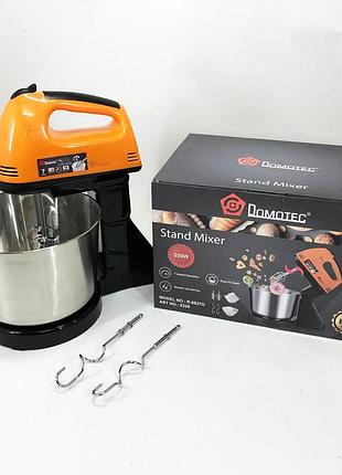 Мощный миксер для дома ручной domotec r6637o 250 w, ручной миксер с металлической насадкой qo-28