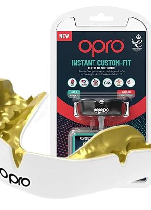 Капа opro instant взрослая (вик 11+) white/gold (art.102520006)