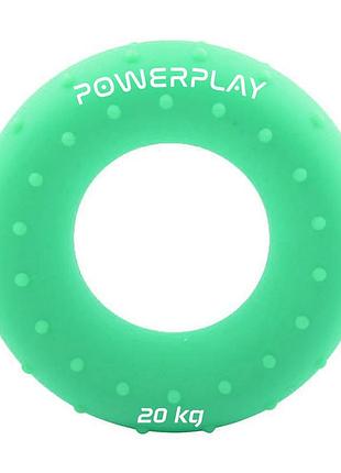 Эспандер кистевой силиконовый powerplay pp-4338 hand grip medium 20 кг. зеленый