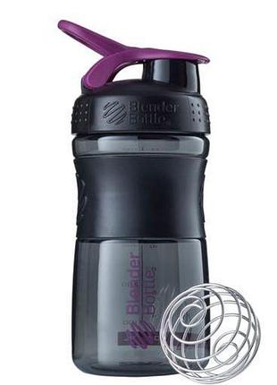 Шейкер спортивний (пляшка) blenderbottle sportmixer flip 20oz/590ml black/plum