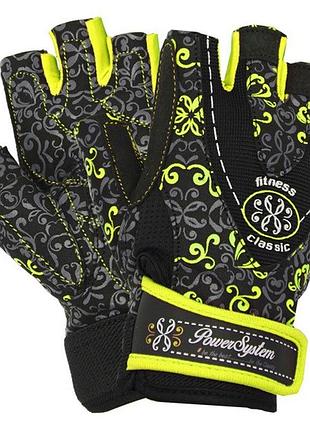 Рукавички для фітнесу power system ps-2910 classy жіночі yellow xs