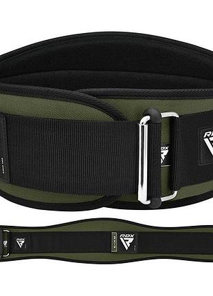 Пояс для тяжелой атлетики rdx rx3 eva curve неопреновый army green m