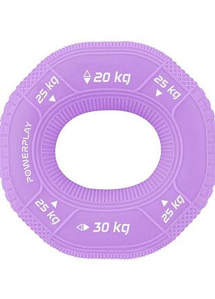 Еспандер кистьовий силіконовий powerplay pp-4331 hand grip medium 20-25-30 кг. фіолетовий
