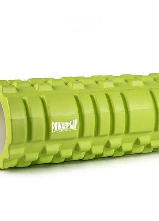 Массажный ролик (роллер) powerplay 4025 massage roller зеленый (33x14см.)