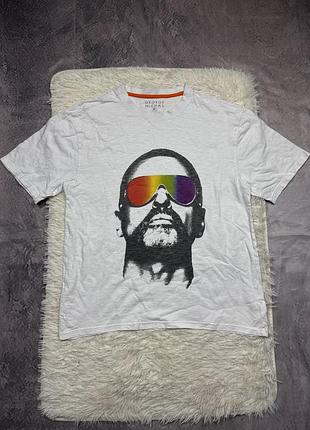 Біла унісекс футболка george michael