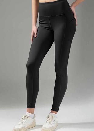 Р. 44–46 (s–m) спортивные леггинсы черные с высокой талией primark work out