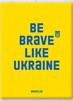 Патриотическая картина постер на холсте на стену интерьерная 50x60 be brave like.желтый