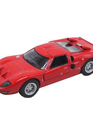 Kinsmart ford gt40 mkii 1966 красная металлическая машинка инерционная двери открываются