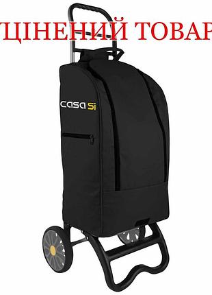 Сумка-тележка casa si partner 40 л изотермическая для шоппинга, черная_discounted