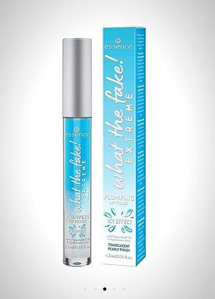 Блиск для губ з ефектом збільшення – essence what the fake! extreme plumping lip filler ice effect 02 - ice ice baby! (4.2ml)