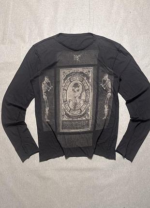 Allsaints spitalfields cardia skeleton graphic long sleeve tee