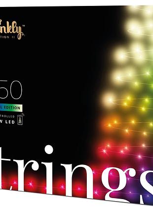 Гірлянда smart led twinkly strings rgbw 250 ip44 20м кабель прозорий