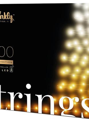 Гирлянда smart led twinkly strings aww 400 ip44 32м черный кабель