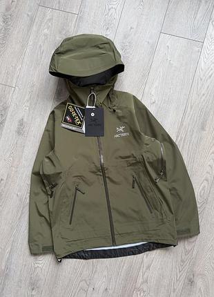 Куртка arc’teryx beta lt gore-tex хакі водостійка