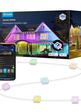 Гірлянда smart led govee h705a permanent outdoor lights, rgbic, ip67, 30м, кабель прозорий