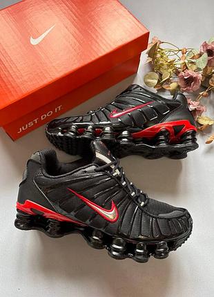 Nike shox tl black red/найк шокс красные 41 42