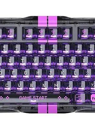 Клавиатура магнитная gravastar mercury v75 lite 75keys, blackcore, usb-a, transparent black