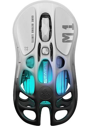 Мышь gravastar mercury m1 pro, bt/wl/usb-a, rgb, черно-белый