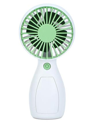 Портативный ручной вентилятор mk 5663-1(green) 13 см, аккумулятор, usb зарядное