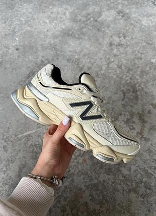Кроссовки new balance 9060 cream black silver