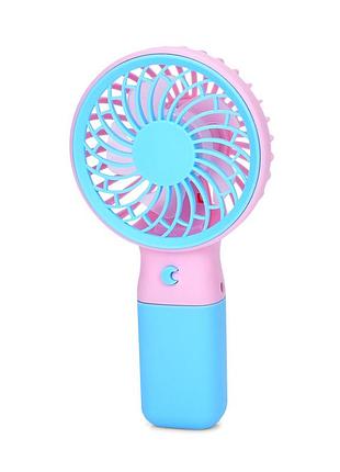 Портативный ручной вентилятор mk 5609(blue) с подставкой, 15,5 см, usb