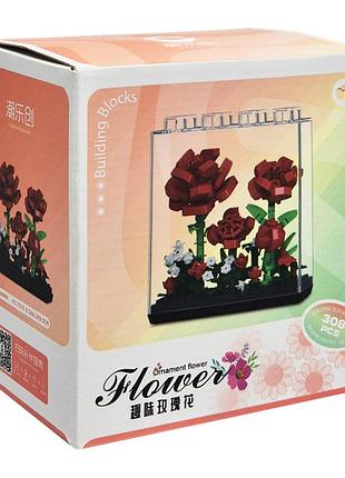Дитячий конструктор ornament flower 7376 у колбі, 308 деталей
