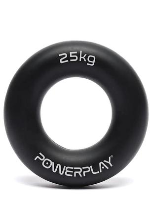 Еспандер кистьовий силіконовий powerplay pp-4324 hand grip ring hard 25 кг. чорний