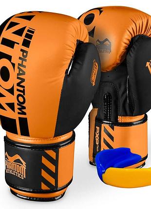 Боксерские перчатки phantom apex neon orange 10 унций (капа в подарок)