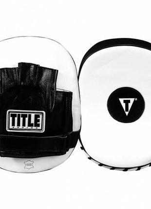 Лапы боксерские title boxing cobra leather punch mitts black/white