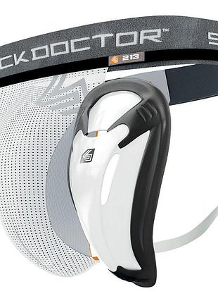 Захист паху shock doctor supporter with protective cup - white, m
