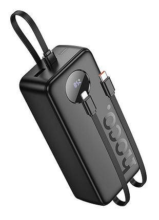 Зовнішній акумулятор hoco j132b sabio 22.5w+pd20w fully compatible power bank with 3 cables(30000mah) black
