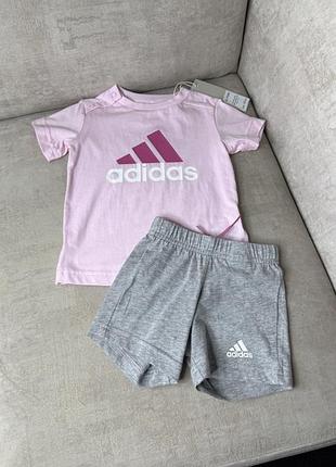 Комплект дитячий adidas essentials organic cotton, 9-12 м., артикул hr5886