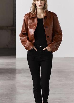Трендові стильні чорні джинси zara skinny, xxs