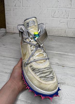 Крутые модные кроссовки nike air force 1 mid off-white white оригинал 4